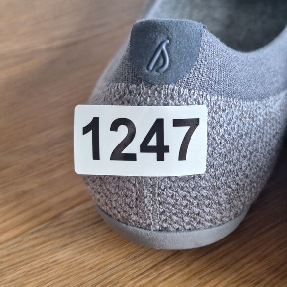 Allbirds Tree Breezer Ballet Flats Women 8.5 Gray Knit Slip On Comfort Wool